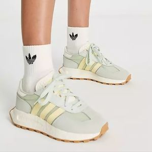 Adidas Originals Retropy E5 Three Stripe Sneakers Tennis Shoes Green Yellow 10.5